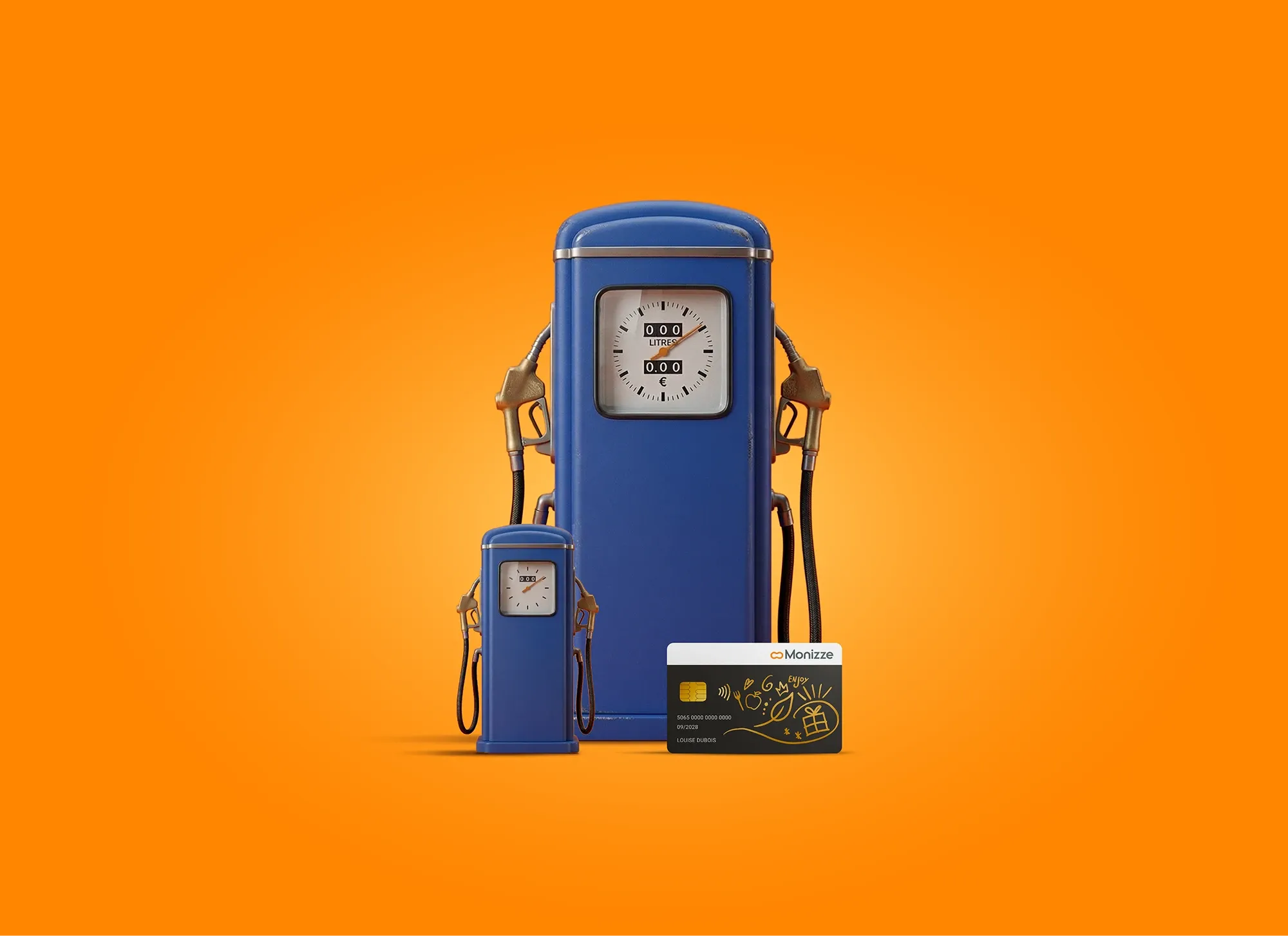 Pompes à carburant et carte Monizze